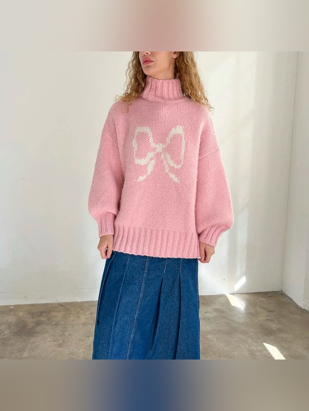 Lisa Says Gah! Bow/Ribbon Cece Turtleneck